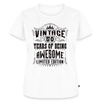 50 Years Of Being Awesome 50 Birthday 50 Years - Women's Premium T-Shirt - white - Front - AI Model Female 180 light (180cm)
