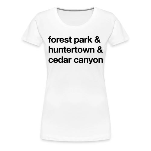 1 Church 3 Locations Black - Women's Premium T-Shirt