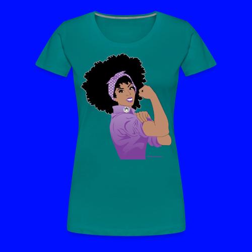 GlobalCouture WeCanDoItPurple Girl RGB png - Women's Premium T-Shirt