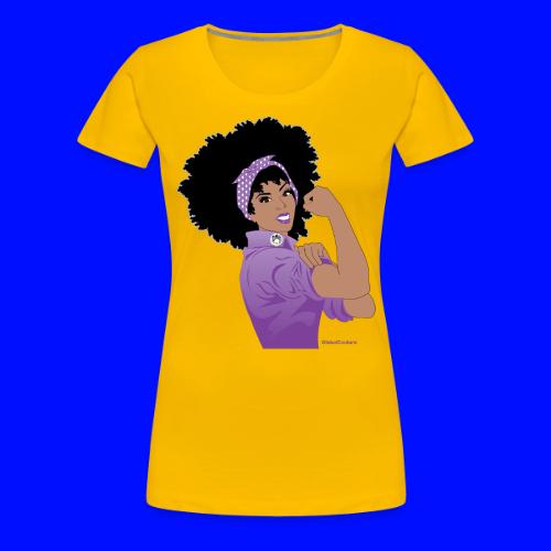 GlobalCouture WeCanDoItPurple Girl RGB png - Women's Premium T-Shirt