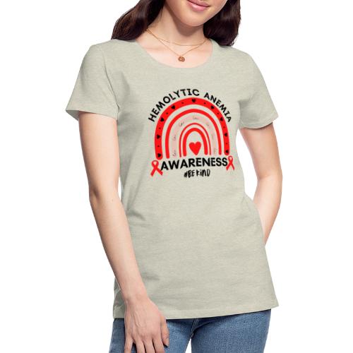 Hemolytic Anemia Awareness Rainbow Warrior Support - Women's Premium T-Shirt