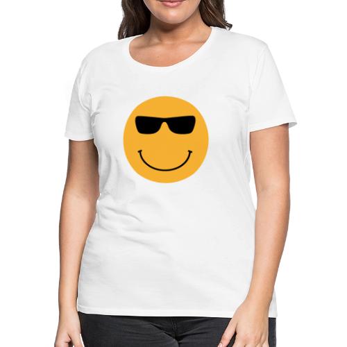 Orange Face with Sunglasses - Women's Premium T-Shirt