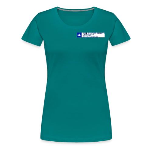 SOM New logo CWRU CMYK BLUE - Women's Premium T-Shirt