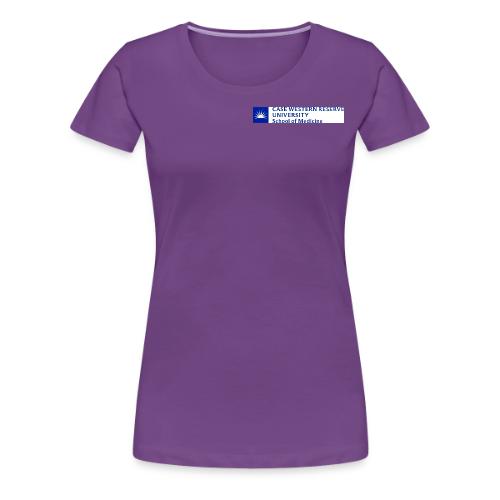 SOM New logo CWRU CMYK BLUE - Women's Premium T-Shirt