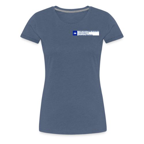 SOM New logo CWRU CMYK BLUE - Women's Premium T-Shirt