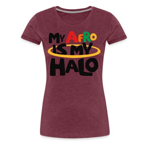 MY AFRO IS MY HALO (BLACK) - Women's Premium T-Shirt