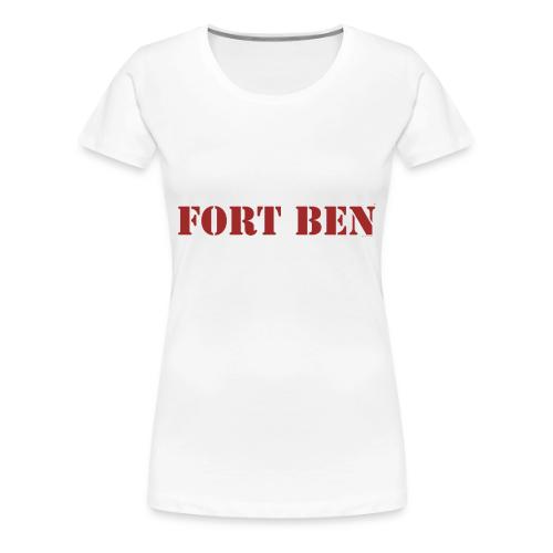 FORT BEN, red stencil - Women's Premium T-Shirt