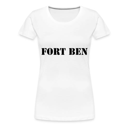 FORT BEN, black stencil - Women's Premium T-Shirt