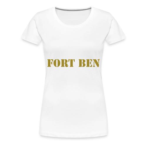 FORT BEN, gold stencil - Women's Premium T-Shirt