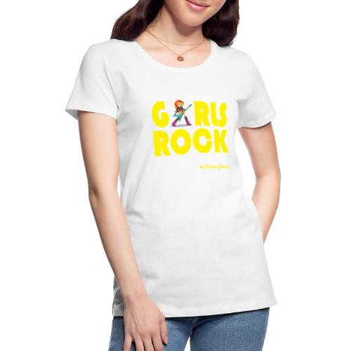 GIRLS ROCK YELLOW - Women's Premium T-Shirt