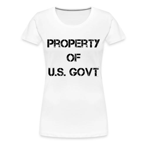 PROPERTY OF U.S. GOVT, black captureit - Women's Premium T-Shirt