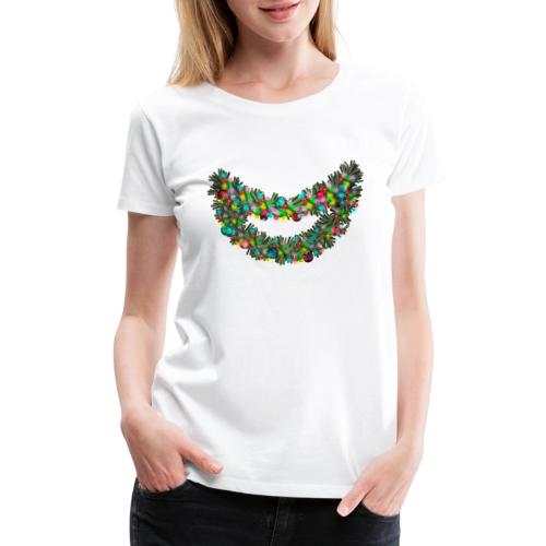Tazz Talks | Joyful Neon Garland Smile - Women's Premium T-Shirt