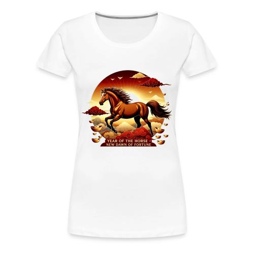 Year of the Horse Sunrise T Shirt, Lunar New Year - Women's Premium T-Shirt