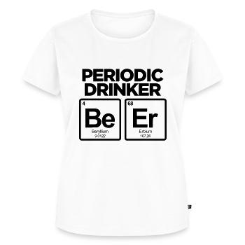 PERIODIC DRINKER FUNNY BEER PERIODIC TABLE - Women's Premium T-Shirt - white - Front - AI Model Female 180 light (180cm)