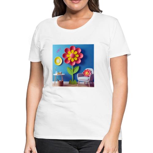 Flower design and harmony of environmental well-be - Women's Premium T-Shirt