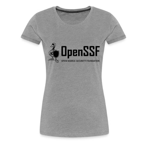 OpenSSF wide black and white logo - Women's Premium T-Shirt