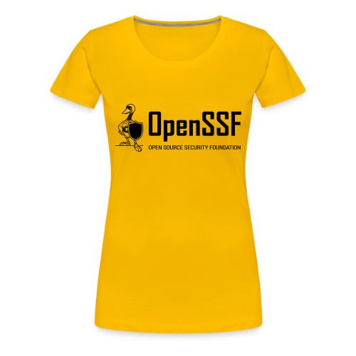 OpenSSF wide black and white logo - Women's Premium T-Shirt