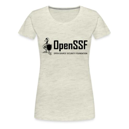OpenSSF wide black and white logo - Women's Premium T-Shirt