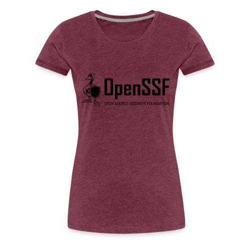 OpenSSF wide black and white logo - Women's Premium T-Shirt