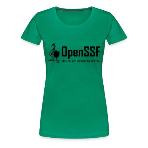 OpenSSF wide black and white logo - Women's Premium T-Shirt