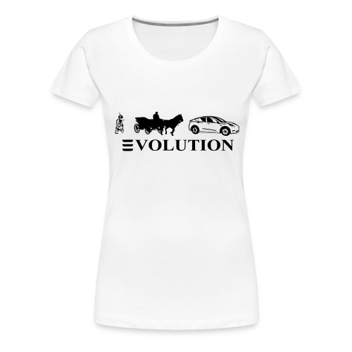 Model Y evolution caveman, horse cap, Tesla Y - Women's Premium T-Shirt