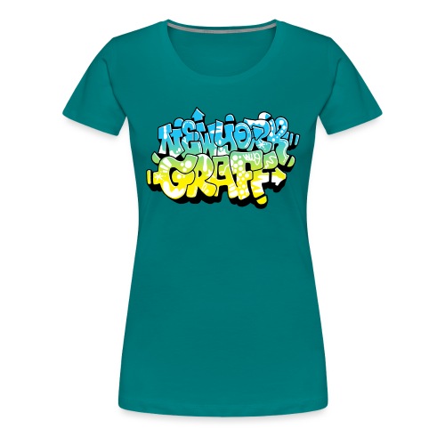 LAWE/SUB53 Design for New York Graffiti Color Logo - Women's Premium T-Shirt