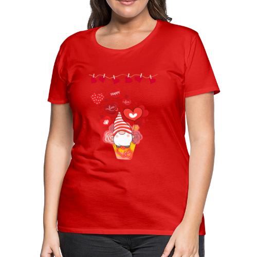 Design wrapped in love hearts, vibrating in love. - Women's Premium T-Shirt