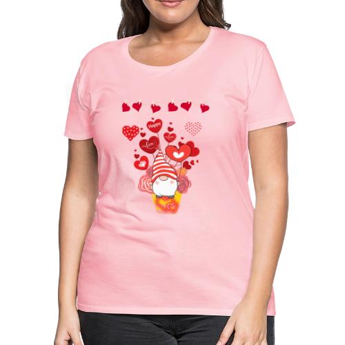 Design wrapped in love hearts, vibrating in love. - Women's Premium T-Shirt