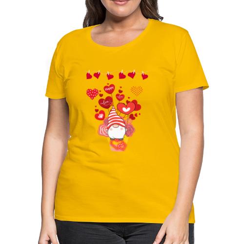 Design wrapped in love hearts, vibrating in love. - Women's Premium T-Shirt