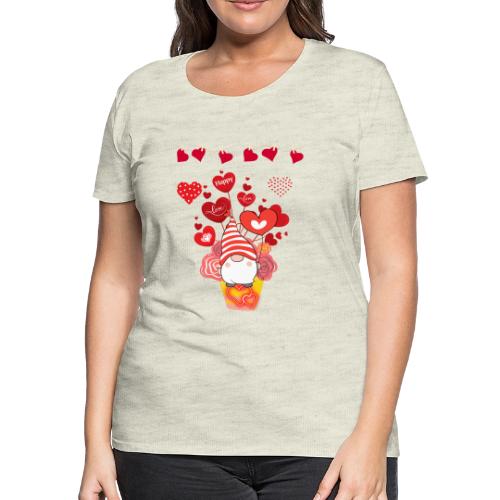 Design wrapped in love hearts, vibrating in love. - Women's Premium T-Shirt