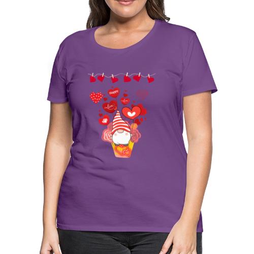 Design wrapped in love hearts, vibrating in love. - Women's Premium T-Shirt