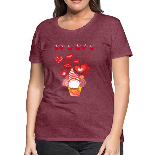 Design wrapped in love hearts, vibrating in love. - Women's Premium T-Shirt