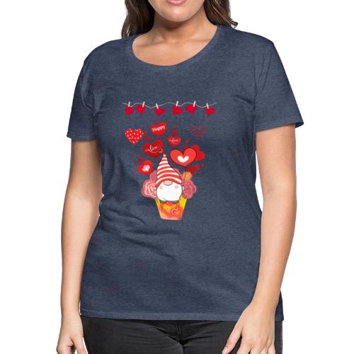 Design wrapped in love hearts, vibrating in love. - Women's Premium T-Shirt