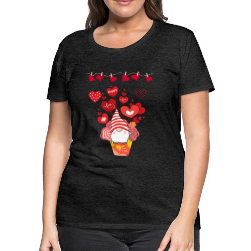 Design wrapped in love hearts, vibrating in love. - Women's Premium T-Shirt