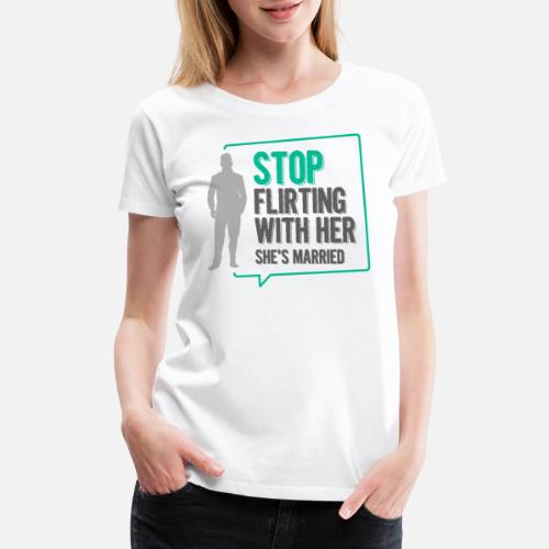 flirting wife husband love - Women's Premium T-Shirt