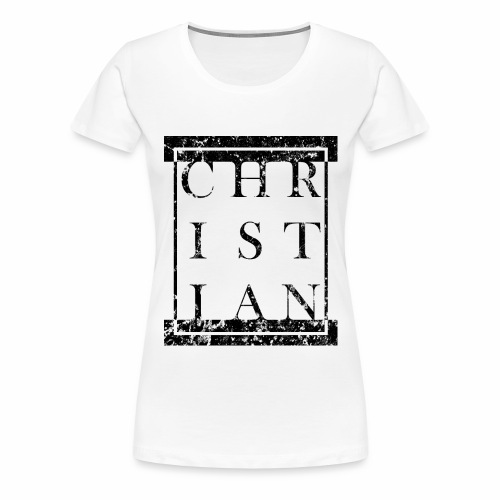 CHRISTIAN Religion - Grunge Block Box Gift Ideas - Women's Premium T-Shirt