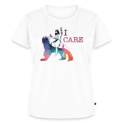 Jesus Cares Galaxy - Women's Premium T-Shirt