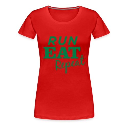 Run Eat Repeat buttons medium - Women's Premium T-Shirt