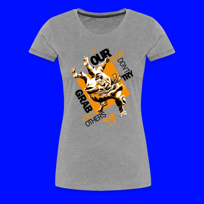 Judo Shirt BJJ Shirt Grab Design for white shirts