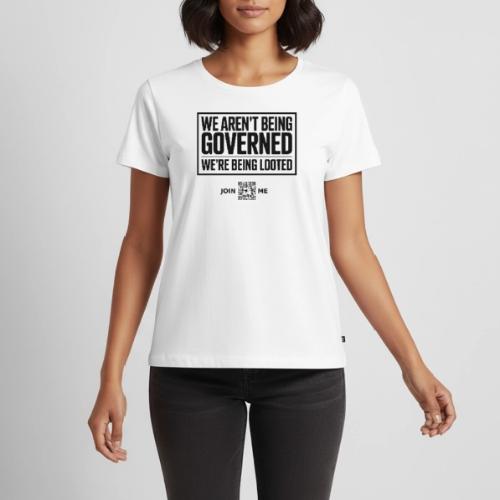 Looted (black, front-facing) - Women's Premium T-Shirt