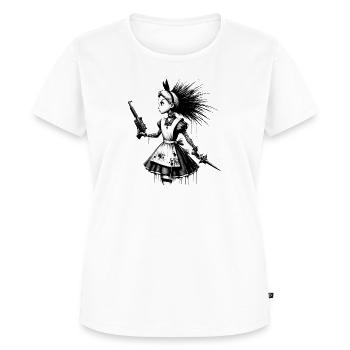 Gothic Punk Girl with Weapon - Women's Premium T-Shirt - white - Front - AI Model Female 180 light (180cm)