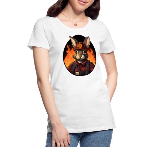 Firefighter Hare - Women's Premium T-Shirt