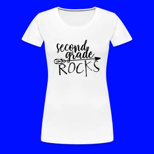 Second Grade Rocks Teacher T-Shirts - Women's Premium T-Shirt