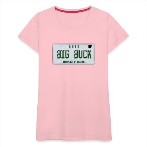 Ohio License Plate Big Buck Camo - Women's Premium T-Shirt