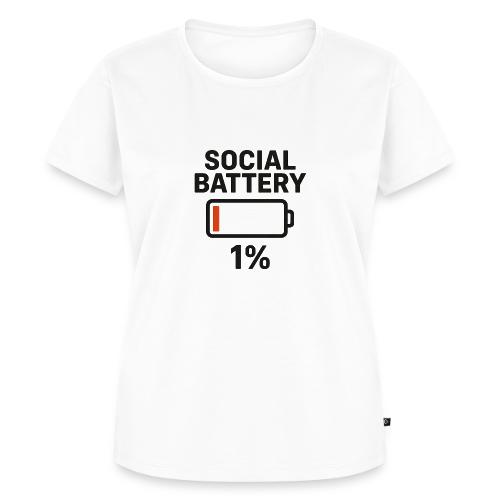 Social battery 1 percent - Women's Premium T-Shirt