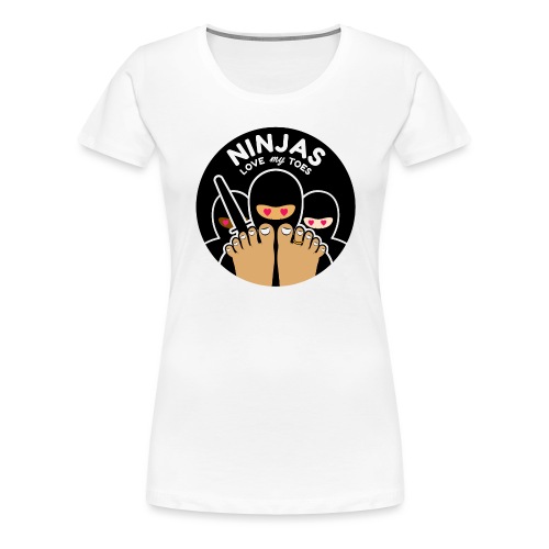 NINJAS LOVE MY TOES (caramel) - Women's Premium T-Shirt
