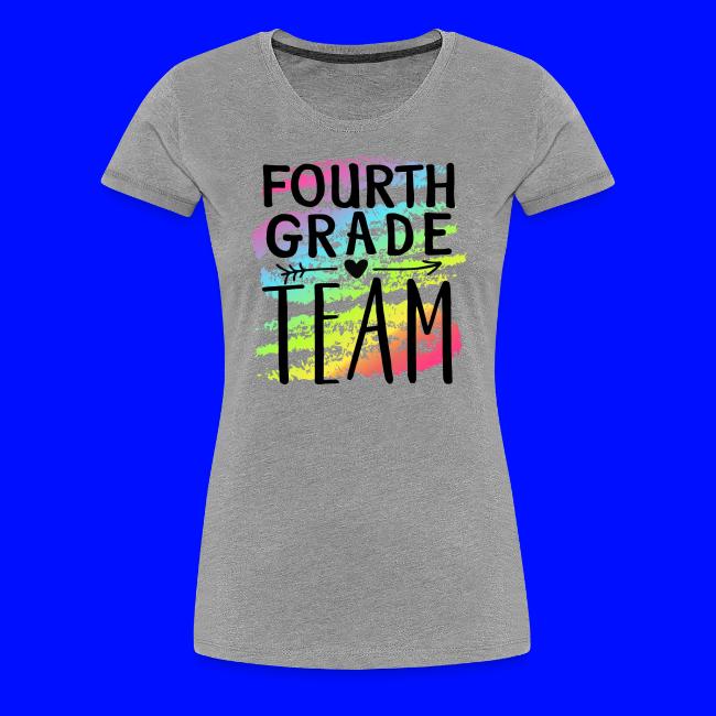 Fourth Grade Team Crayon Splash Teacher T-Shirts