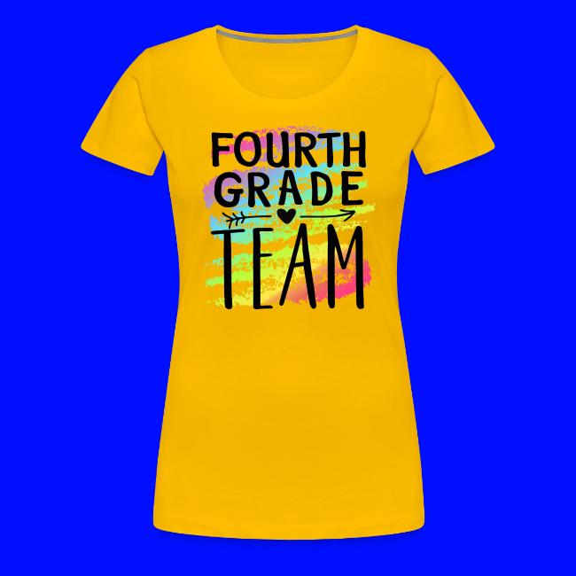 Fourth Grade Team Crayon Splash Teacher T-Shirts