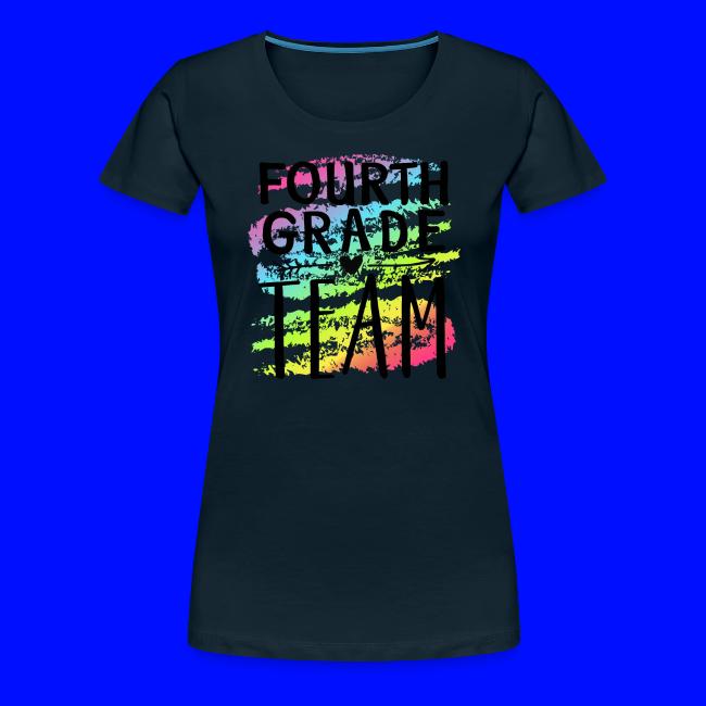 Fourth Grade Team Crayon Splash Teacher T-Shirts