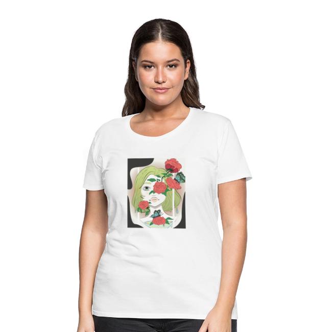 Girl with Rose Vine